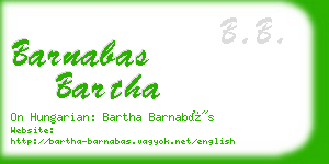 barnabas bartha business card